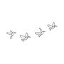 Wallity Birds - 304 Escultura de pared de metal negra